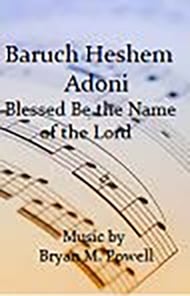 Baruch Hashem Adoni SAB choral sheet music cover Thumbnail